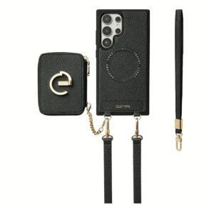 Custype รุ่น Original Design Case - Bundle Set - เคส Galaxy S25 Ultra - สี Black (พร้อมกระเป๋าติดหลังมือถือและสาย)
