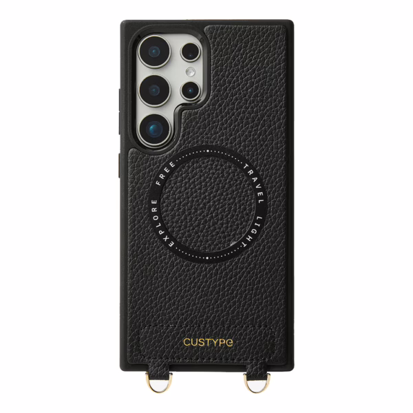 Custype รุ่น Original Design Case - Bundle Set - เคส Galaxy S25 Ultra - สี Black (พร้อมกระเป๋าติดหลังมือถือและสาย)