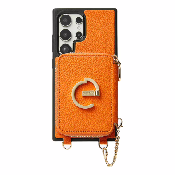 Custype รุ่น Original Design Case - Bundle Set - เคส Galaxy S25 Ultra - สี Orange (พร้อมกระเป๋าติดหลังมือถือและสาย)