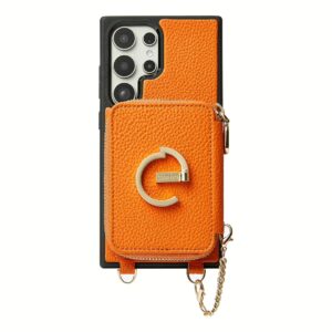 Custype รุ่น Original Design Case - Bundle Set - เคส Galaxy S25 Ultra - สี Orange (พร้อมกระเป๋าติดหลังมือถือและสาย)