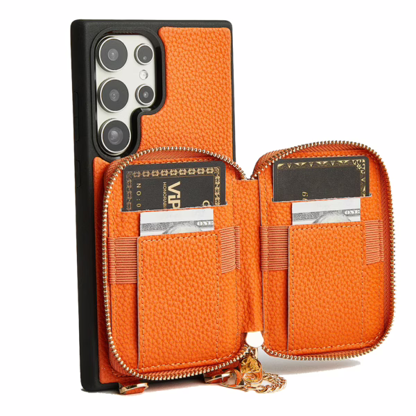 Custype รุ่น Original Design Case - Bundle Set - เคส Galaxy S25 Ultra - สี Orange (พร้อมกระเป๋าติดหลังมือถือและสาย)