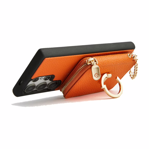 Custype รุ่น Original Design Case - Bundle Set - เคส Galaxy S25 Ultra - สี Orange (พร้อมกระเป๋าติดหลังมือถือและสาย)