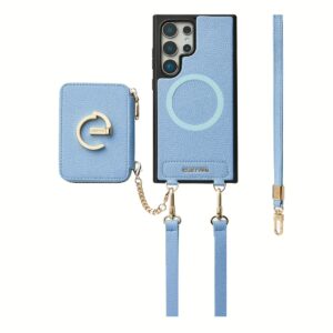 Custype รุ่น Original Design Case - Bundle Set - เคส Galaxy S25 Ultra - สี Blue (พร้อมกระเป๋าติดหลังมือถือและสาย)