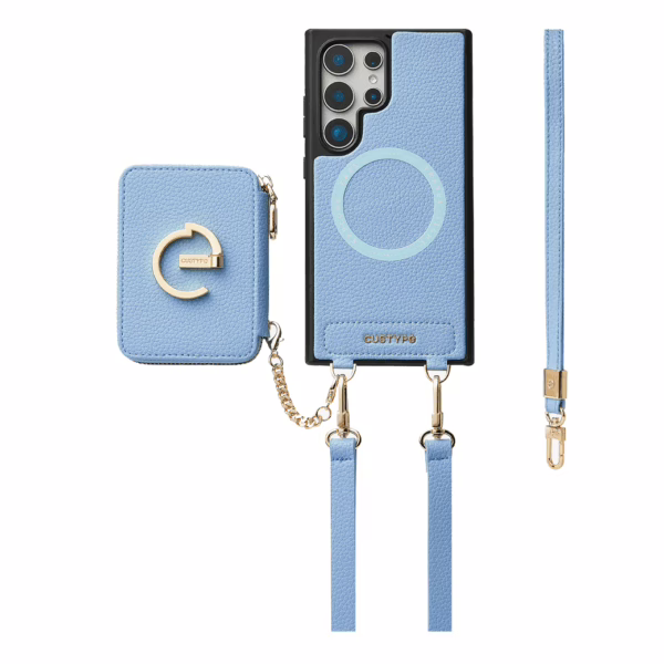 Custype รุ่น Original Design Case - Bundle Set - เคส Galaxy S25 Ultra - สี Blue (พร้อมกระเป๋าติดหลังมือถือและสาย)