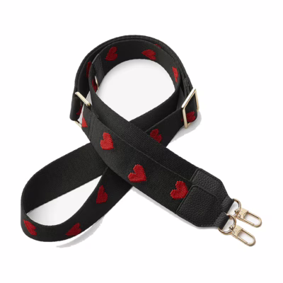 Custype รุ่น Adjustable Webbing Crossbody Phone Case Strap - สายคล้อง - ลาย Black Heart
