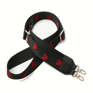Custype รุ่น Adjustable Webbing Crossbody Phone Case Strap - สายคล้อง - ลาย Black Heart