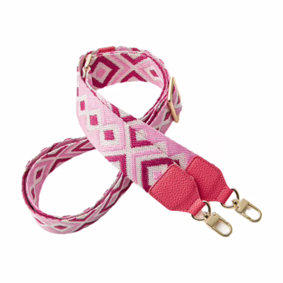 Custype รุ่น Adjustable Webbing Crossbody Phone Case Strap - สายคล้อง - ลาย Pink Rhombus