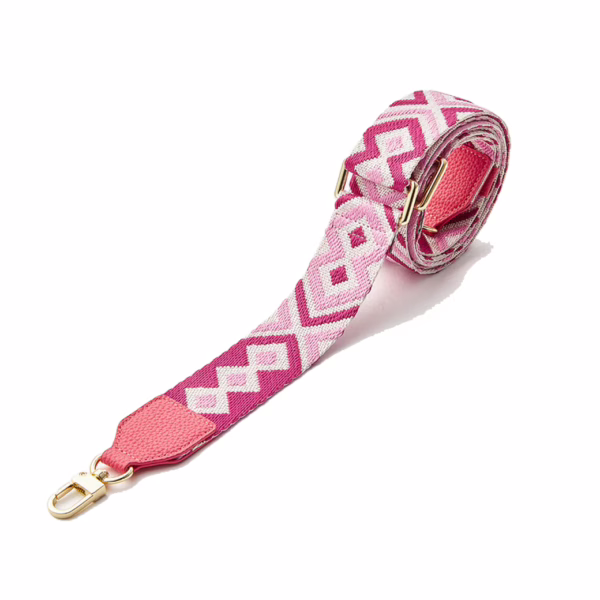 Custype รุ่น Adjustable Webbing Crossbody Phone Case Strap - สายคล้อง - ลาย Pink Rhombus
