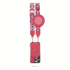 Custype รุ่น Adjustable Webbing Crossbody Phone Case Strap - สายคล้อง - ลาย Pink Rhombus