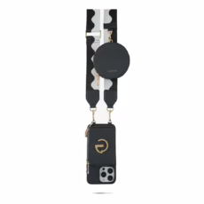 Custype รุ่น Adjustable Webbing Crossbody Phone Case Strap - สายคล้อง - ลาย Black Wave
