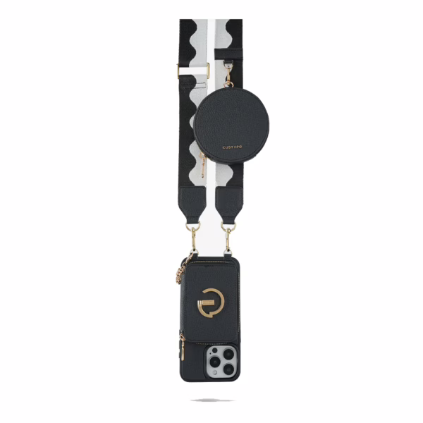 Custype รุ่น Adjustable Webbing Crossbody Phone Case Strap - สายคล้อง - ลาย Black Wave