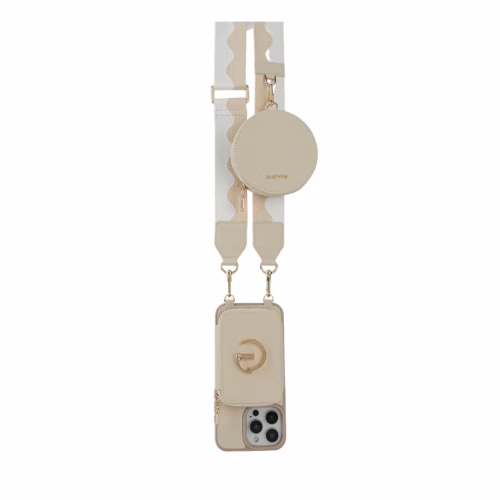 Custype รุ่น Adjustable Webbing Crossbody Phone Case Strap - สายคล้อง - ลาย Beige Wave