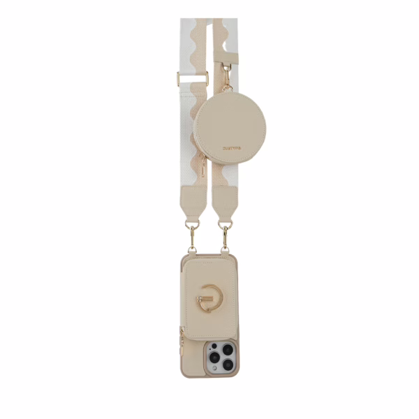 Custype รุ่น Adjustable Webbing Crossbody Phone Case Strap - สายคล้อง - ลาย Beige Wave