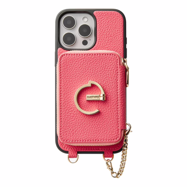 Custype รุ่น Original Design Case - Bundle Set - เคส iPhone 16 Pro Max - สี Peach Pink (พร้อมกระเป๋าติดหลังมือถือและสาย)