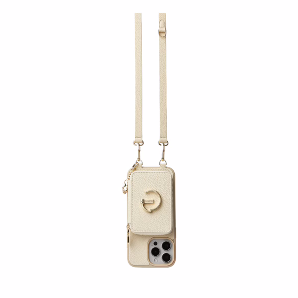 Custype รุ่น Original Design Case - Bundle Set - เคส iPhone 16 Pro Max - สี Beige (พร้อมกระเป๋าติดหลังมือถือและสาย)