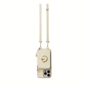 Custype รุ่น Original Design Case - Bundle Set - เคส iPhone 16 Pro Max - สี Beige (พร้อมกระเป๋าติดหลังมือถือและสาย)