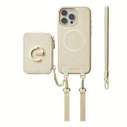 Custype รุ่น Original Design Case - Bundle Set - เคส iPhone 16 Pro Max - สี Beige (พร้อมกระเป๋าติดหลังมือถือและสาย)