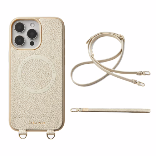 Custype รุ่น Original Design Case - Bundle Set - เคส iPhone 16 Pro Max - สี Beige/Strap
