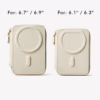 Custype รุ่น Original Design Case - Bundle Set - เคส iPhone 16 Pro Max - สี Beige (พร้อมกระเป๋าติดหลังมือถือและสาย)