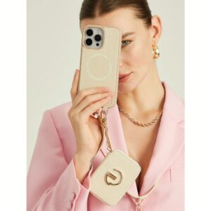 Custype รุ่น Original Design Case - Bundle Set - เคส iPhone 16 Pro Max - สี Beige (พร้อมกระเป๋าติดหลังมือถือและสาย)