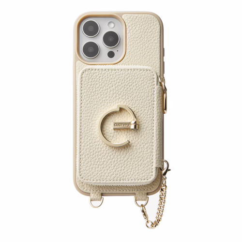 Custype รุ่น Original Design Case - Bundle Set - เคส iPhone 16 Pro Max - สี Beige (พร้อมกระเป๋าติดหลังมือถือและสาย)