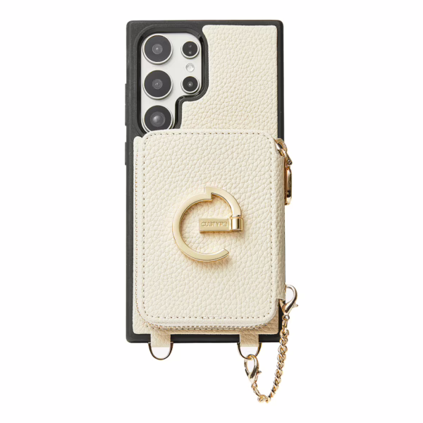 Custype รุ่น Original Design Case - Bundle Set - เคส Galaxy S25 Ultra - สี Beige (พร้อมกระเป๋าติดหลังมือถือและสาย)