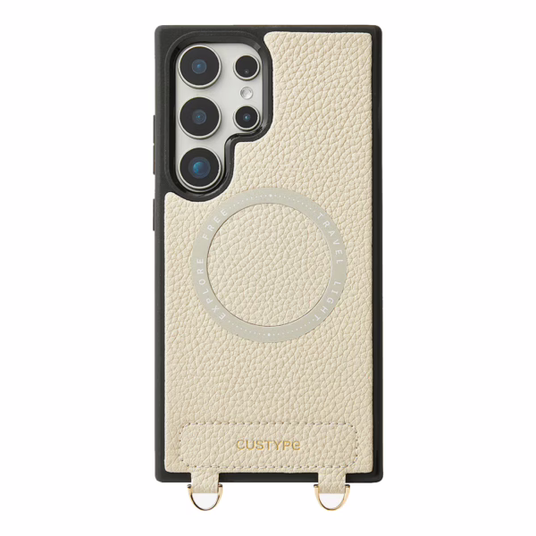 Custype รุ่น Original Design Case - Bundle Set - เคส Galaxy S25 Ultra - สี Beige (พร้อมกระเป๋าติดหลังมือถือและสาย)