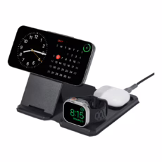 UAG รุ่น 3 in 1 Travel & Desktop Charger + Case - แท่นชาร์จไร้สาย - สี Black/Grey