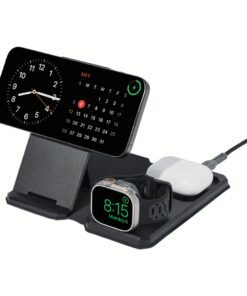 UAG รุ่น 3 in 1 Travel & Desktop Charger + Case - แท่นชาร์จไร้สาย - สี Black/Grey