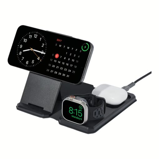 UAG รุ่น 3 in 1 Travel & Desktop Charger + Case - แท่นชาร์จไร้สาย - สี Black/Grey