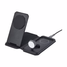 UAG รุ่น 3 in 1 Travel & Desktop Charger + Case - แท่นชาร์จไร้สาย - สี Black/Grey - Image 3