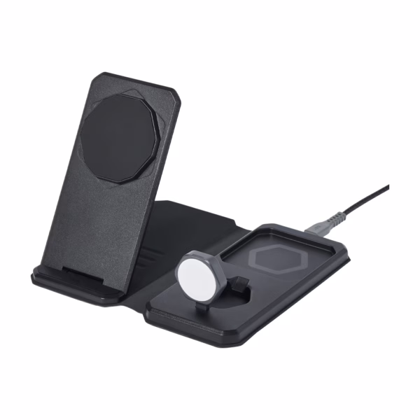 UAG รุ่น 3 in 1 Travel & Desktop Charger + Case - แท่นชาร์จไร้สาย - สี Black/Grey