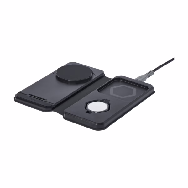 UAG รุ่น 3 in 1 Travel & Desktop Charger + Case - แท่นชาร์จไร้สาย - สี Black/Grey