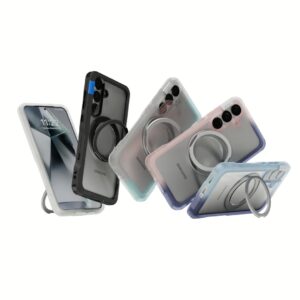 Ples รุ่น Arche TwoFace Magnetic Ring Stand - เคส Galaxy S25 Ultra - สี Transcendent Pink/Future Dusk