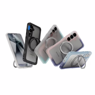 Ples รุ่น Arche TwoFace Magnetic Ring Stand - เคส Galaxy S25 Ultra - สี Retro Blue/Future Dusk