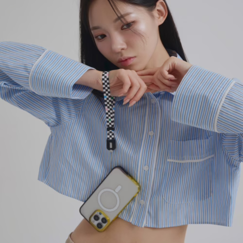 Ples รุ่น Hand Strap - สายคล้อง - สี Checker Black