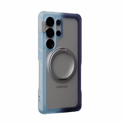 Ples รุ่น Arche TwoFace Magnetic Ring Stand - เคส Galaxy S25 Ultra - สี Retro Blue/Future Dusk