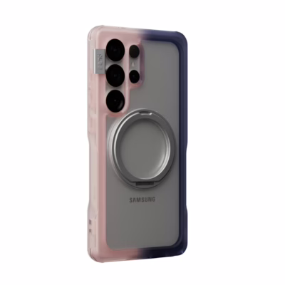 Ples รุ่น Arche TwoFace Magnetic Ring Stand - เคส Galaxy S25 Ultra - สี Transcendent Pink/Future Dusk