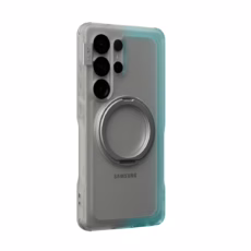 Ples รุ่น Arche TwoFace Magnetic Ring Stand - เคส Galaxy S25 Ultra - สี Silver/Powder Blue