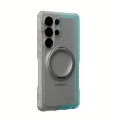 Ples รุ่น Arche TwoFace Magnetic Ring Stand - เคส Galaxy S25 Ultra - สี Silver/Powder Blue