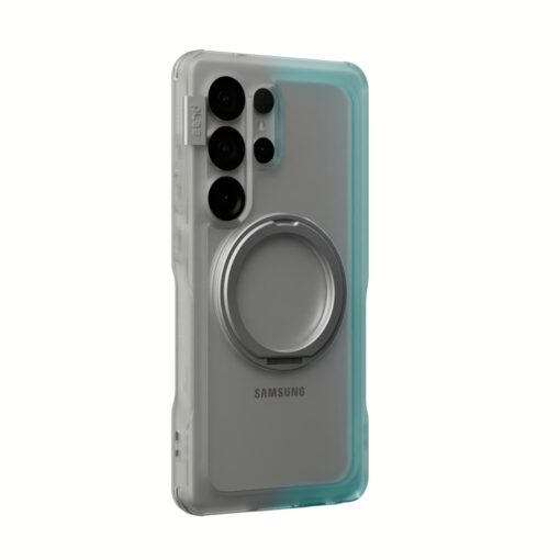 Ples รุ่น Arche TwoFace Magnetic Ring Stand - เคส Galaxy S25 Ultra - สี Silver/Powder Blue - Image 2