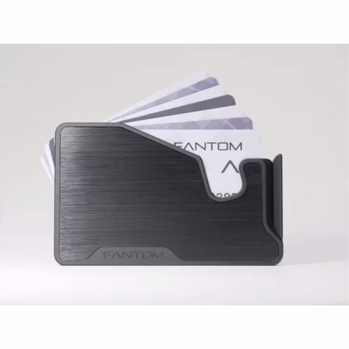 Fantom รุ่น FANTOM M - Extra Slim - ที่เก็บบัตรติดหลังมือถือ - สี Aluminum Black