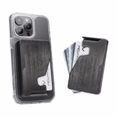Fantom รุ่น FANTOM M - Extra Slim - ที่เก็บบัตรติดหลังมือถือ - สี Aluminum Black