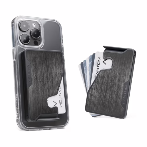 Fantom รุ่น FANTOM M - Extra Slim - ที่เก็บบัตรติดหลังมือถือ - สี Aluminum Black