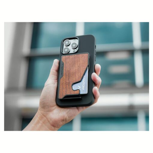 Fantom รุ่น FANTOM M - Slim - ที่เก็บบัตรติดหลังมือถือ - สี Aluminum Black - Image 11