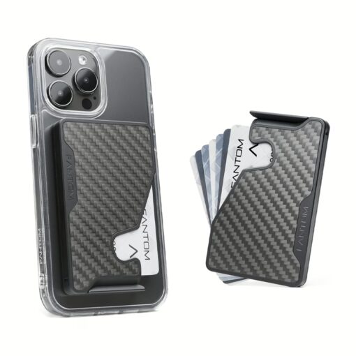 Fantom รุ่น FANTOM M - Slim - ที่เก็บบัตรติดหลังมือถือ - สี Carbon Fiber - Image 9