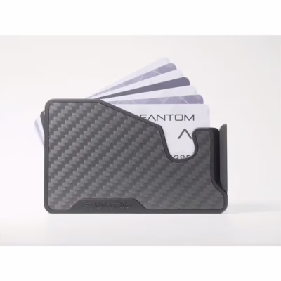 Fantom รุ่น FANTOM M - Slim - ที่เก็บบัตรติดหลังมือถือ - สี Carbon Fiber