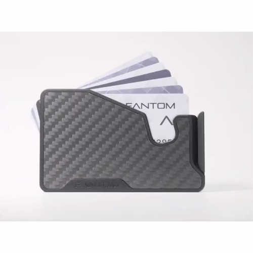Fantom รุ่น FANTOM M - Slim - ที่เก็บบัตรติดหลังมือถือ - สี Carbon Fiber