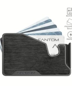 Fantom รุ่น FANTOM M - Extra Slim - ที่เก็บบัตรติดหลังมือถือ - สี Aluminum Black