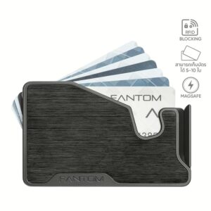 Fantom รุ่น FANTOM M - Slim - ที่เก็บบัตรติดหลังมือถือ - สี Aluminum Black